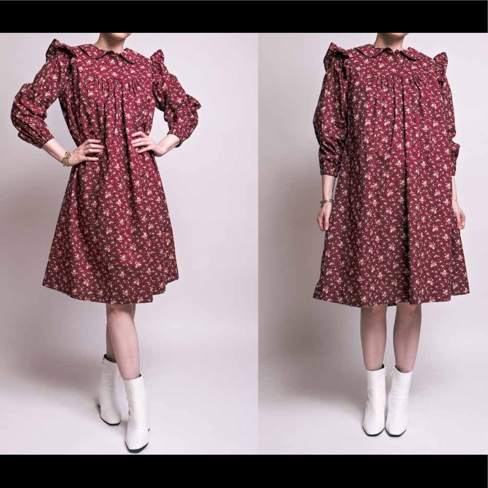 ❌SOLD❌Vintage rose garden floral Victorian dress - Picture 3 of 3